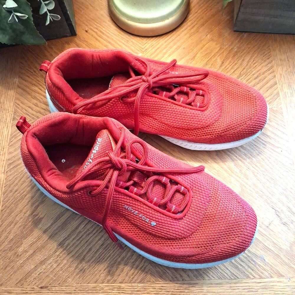 easy spirit romy womens 6ww red move for heart walking shoes sneakers seromy40